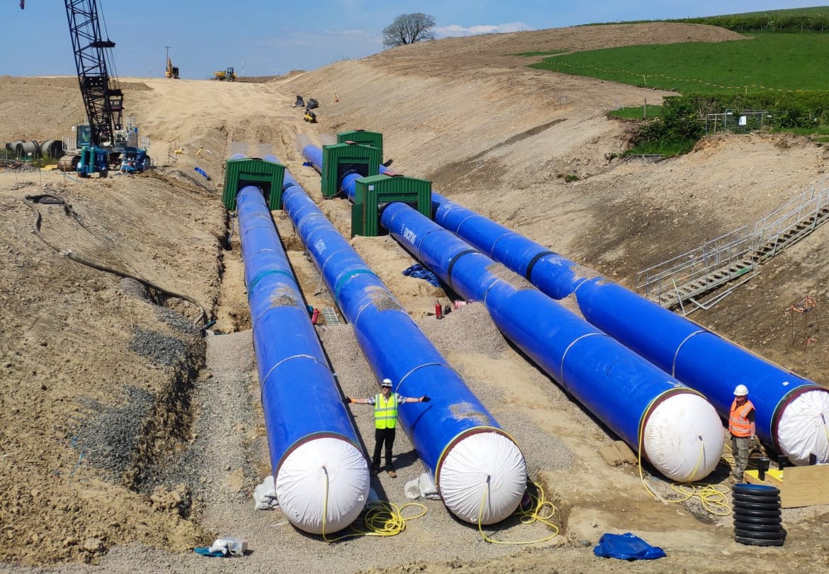 Sewer and water pipes